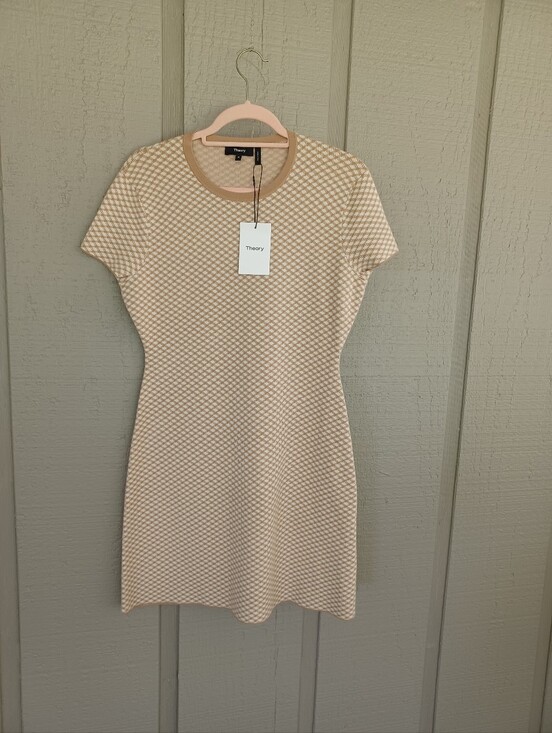 Theory Dresses & Skirts - Theory Branteen Short Sleeve Precision Knit Dress Size M Women Preppy Stretch